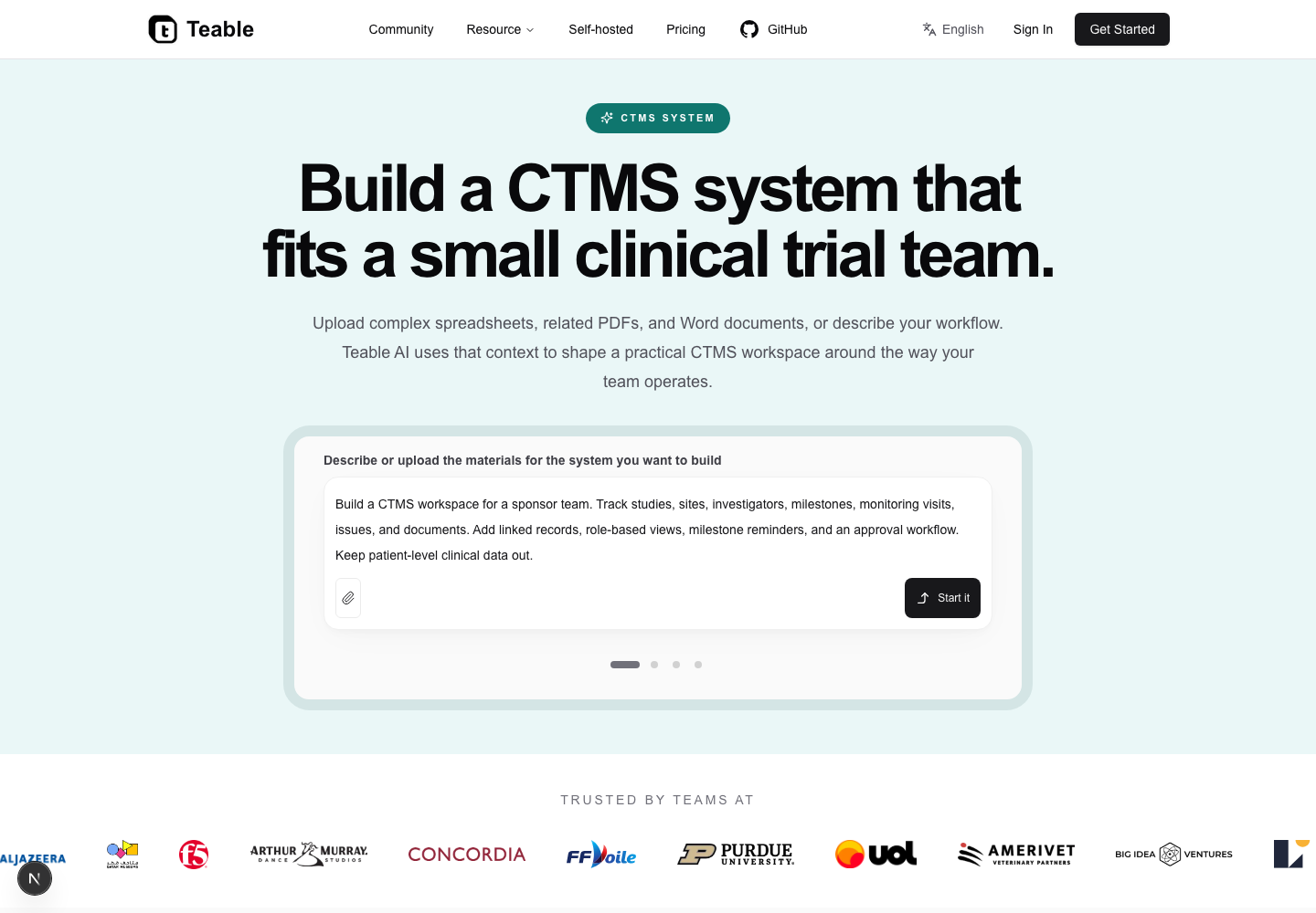 CTMS 系统页面,展示临床试验运营和研究跟踪