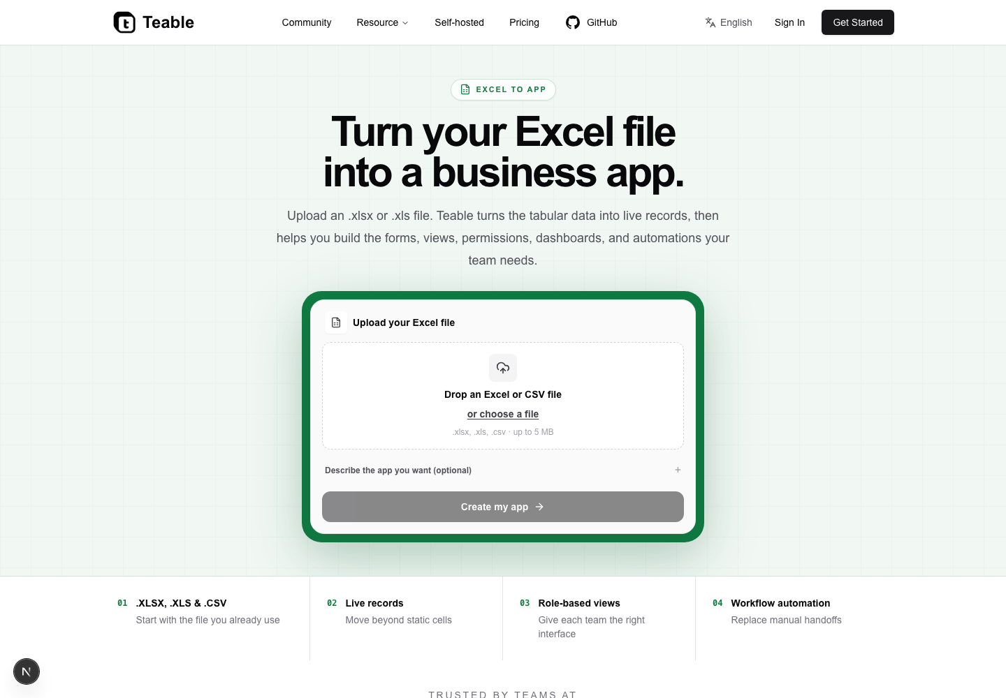 Excel 转应用页面,展示如何把电子表格变成业务应用